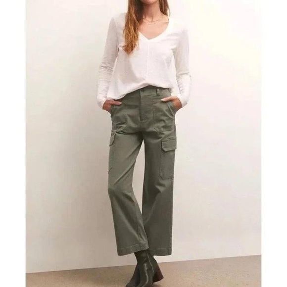 Z Supply Pants - Z Supply Noah Olive Cargo Pants